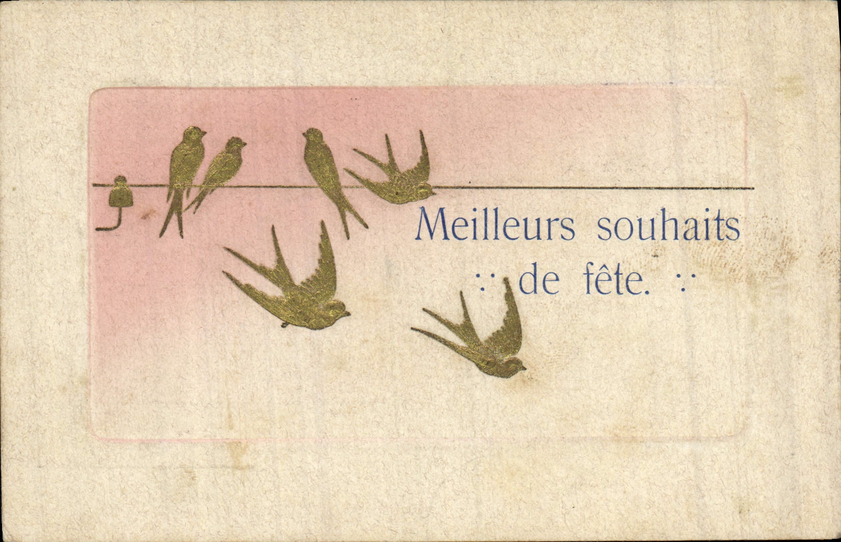 CPA Fantaisie Hirondelles 