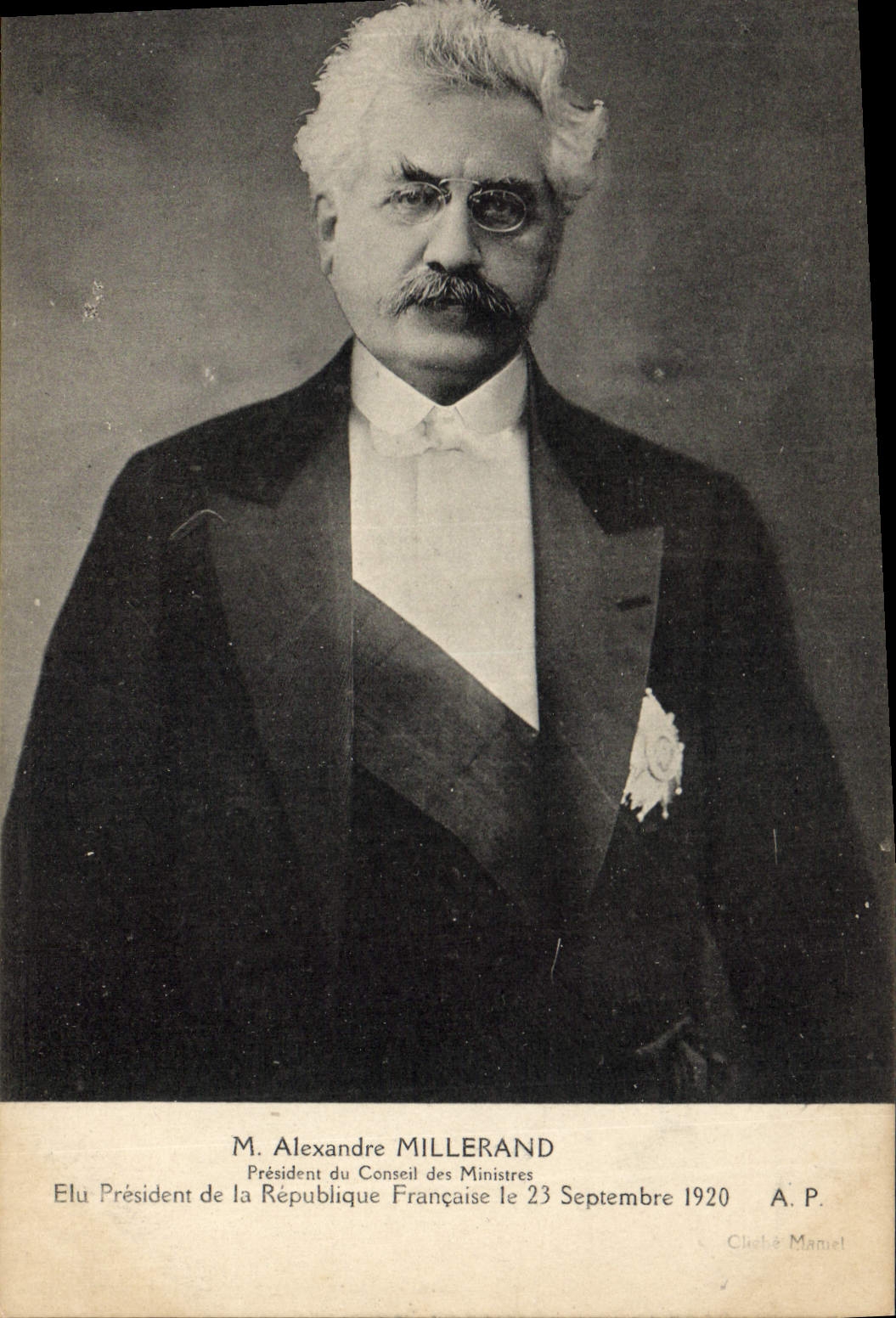 CPA Alexandre Millerand President du Conseil des Ministres 