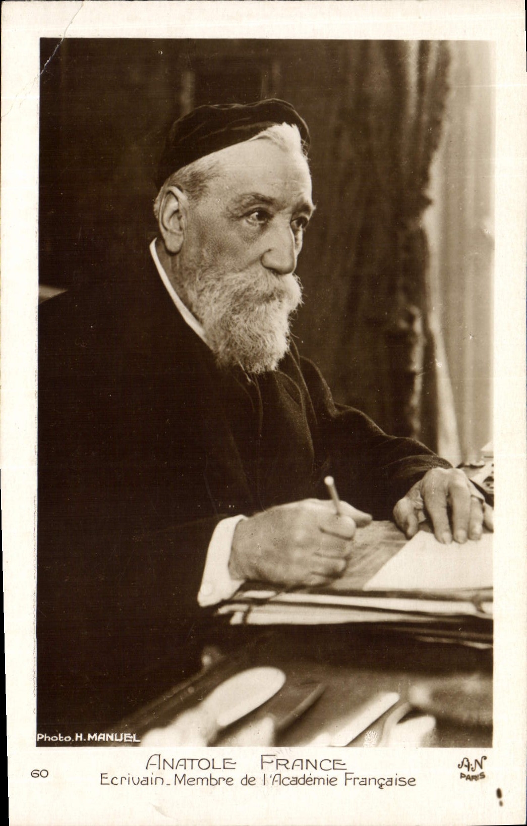 Vintage Postcard Anatole France Writer Member of the French Academy