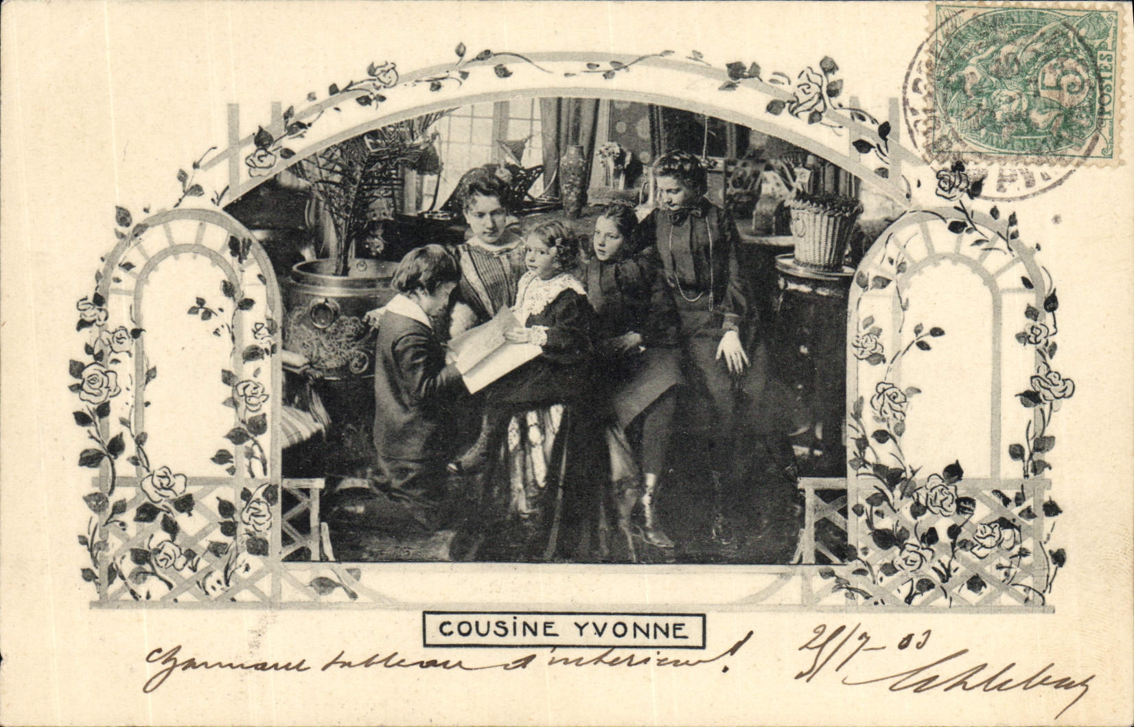 CPA Cousine Yvonne 