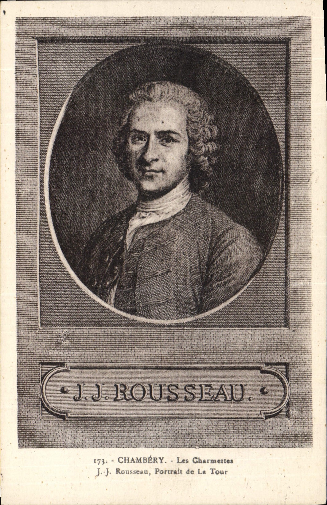 Vintage Postcard JJ Rousseau Chambéry Charmettes