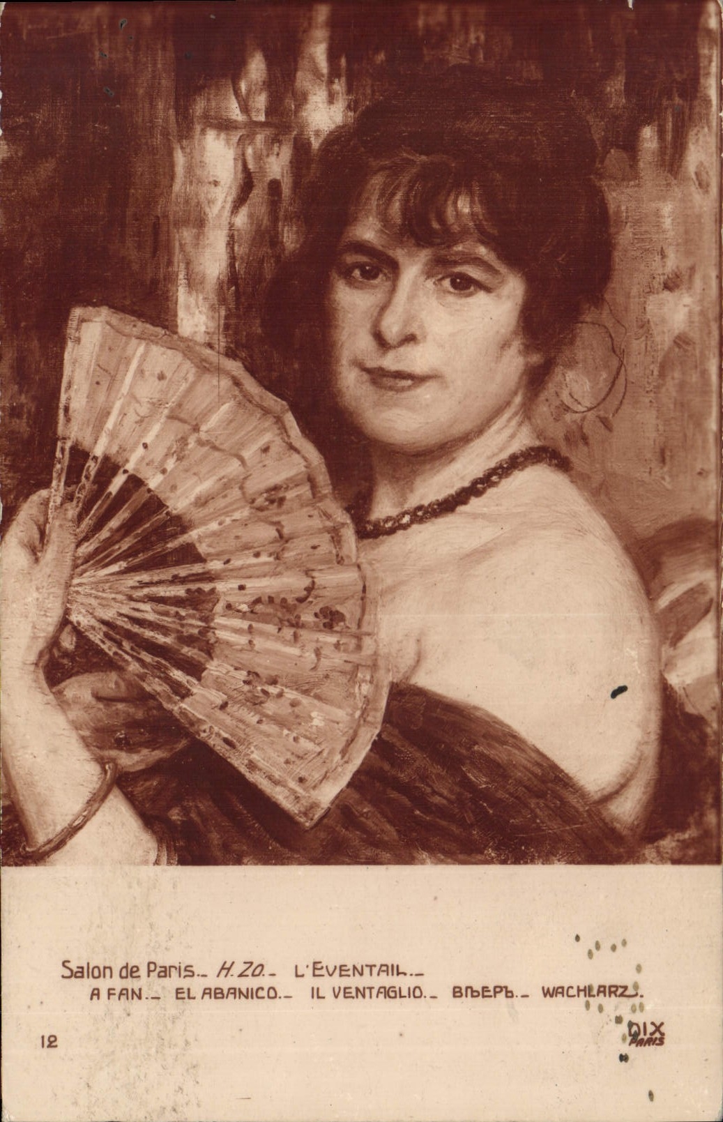 Vintage Postcard Fantasy Woman Living room Range of Paris