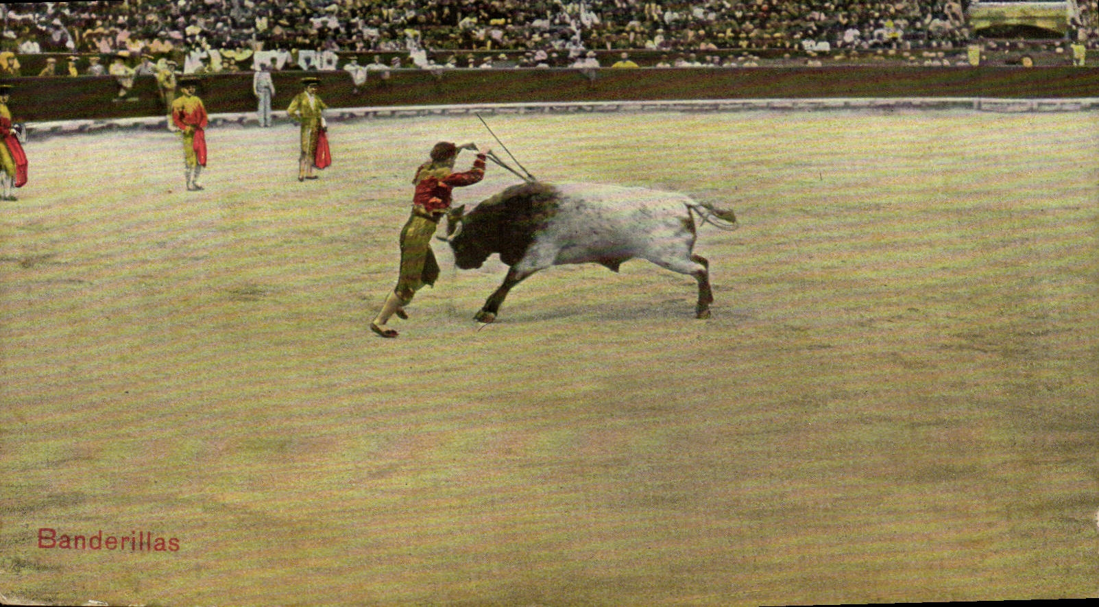 CPA Corrida Course de Taureaux Banderillas