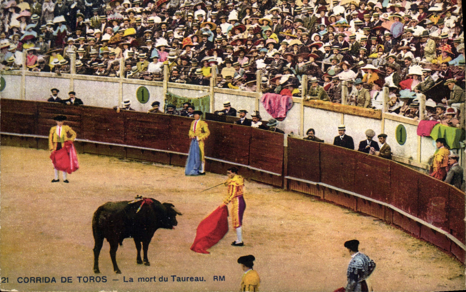 Postal Corrida Corrida de toros la muerte del toro