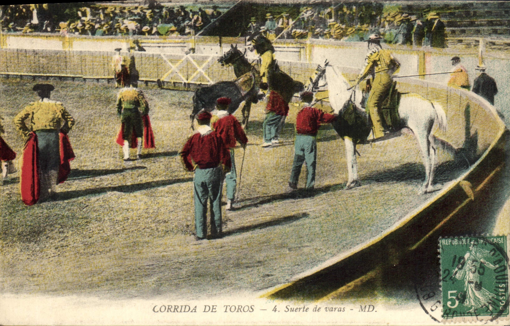 CPA Corrida Course de Taureaux Suerte de varas