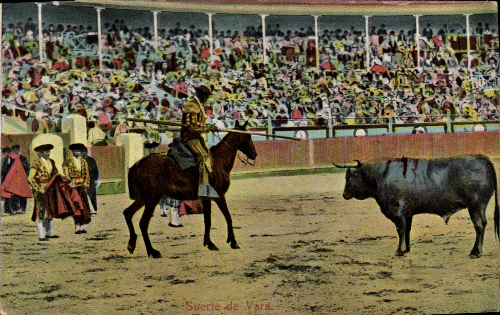 CPA Corrida Course de Taureaux Suerte de Vara