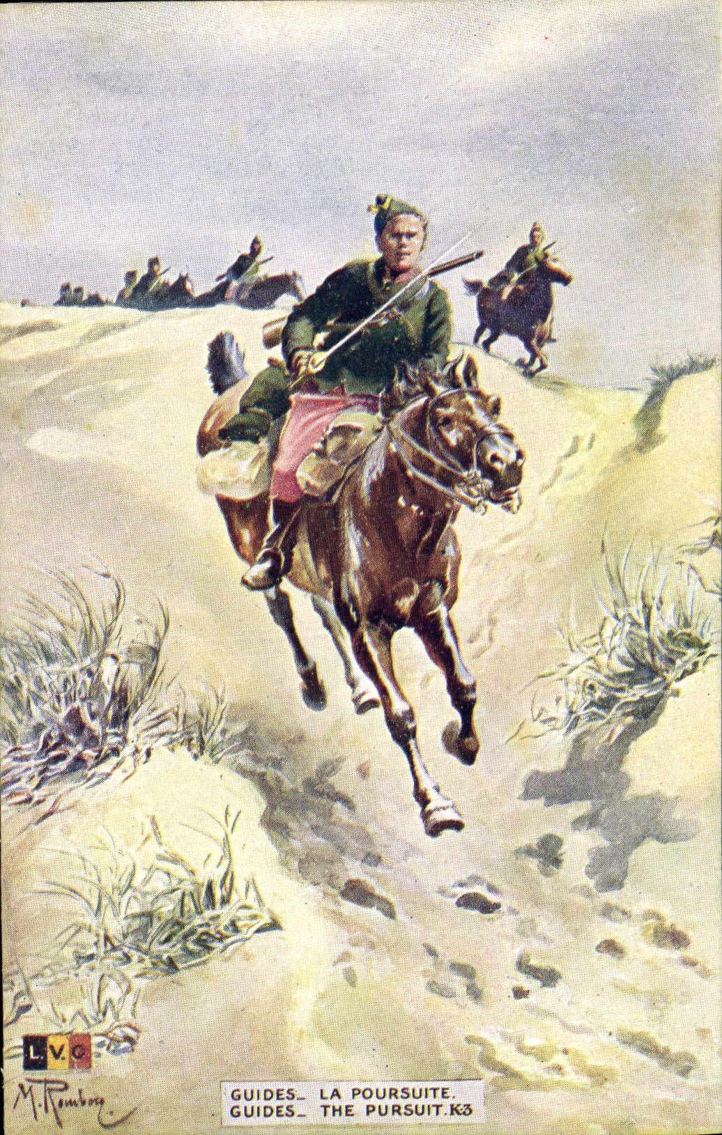 CPA Militaria Guides La poursuite 