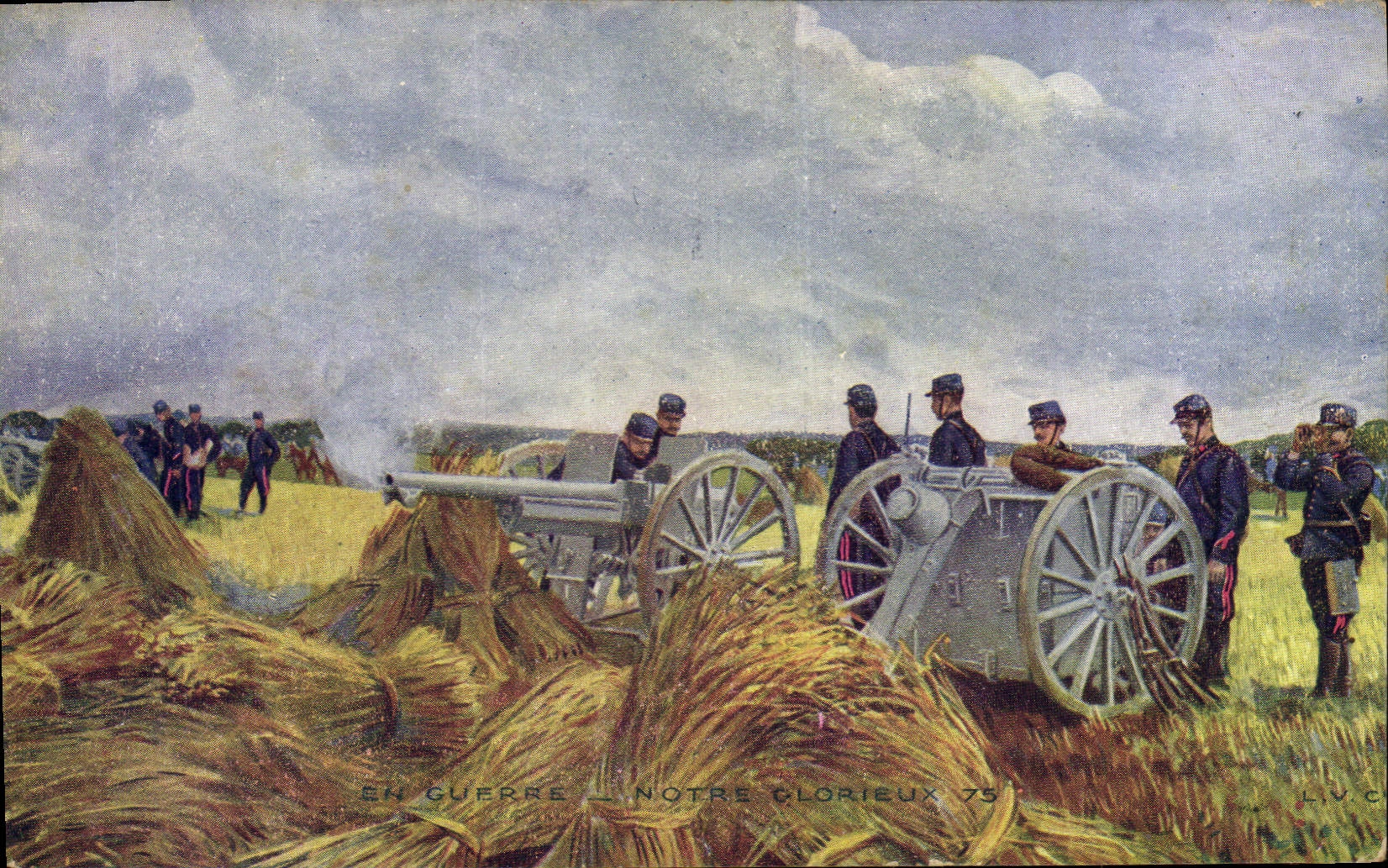 CPA Militaria Notre glorieux 75 Canon 