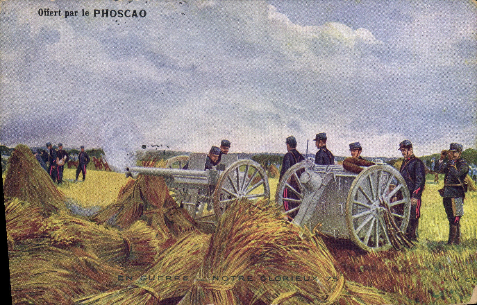 CPA Militaria Notre glorieux 75 Canon