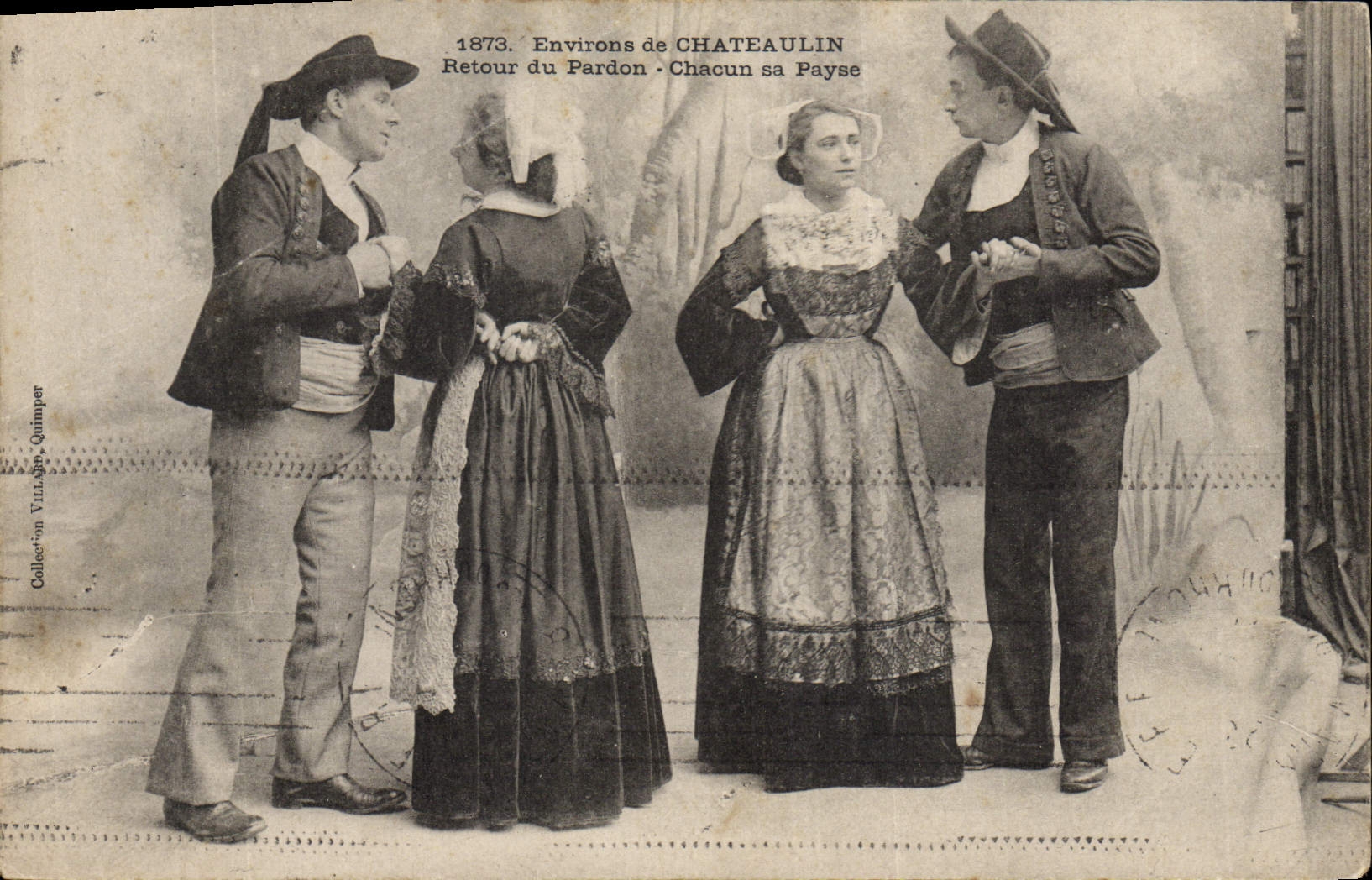 CPA Folklore Environs de Chateaulin Retour du pardon Chacun sa Payse 