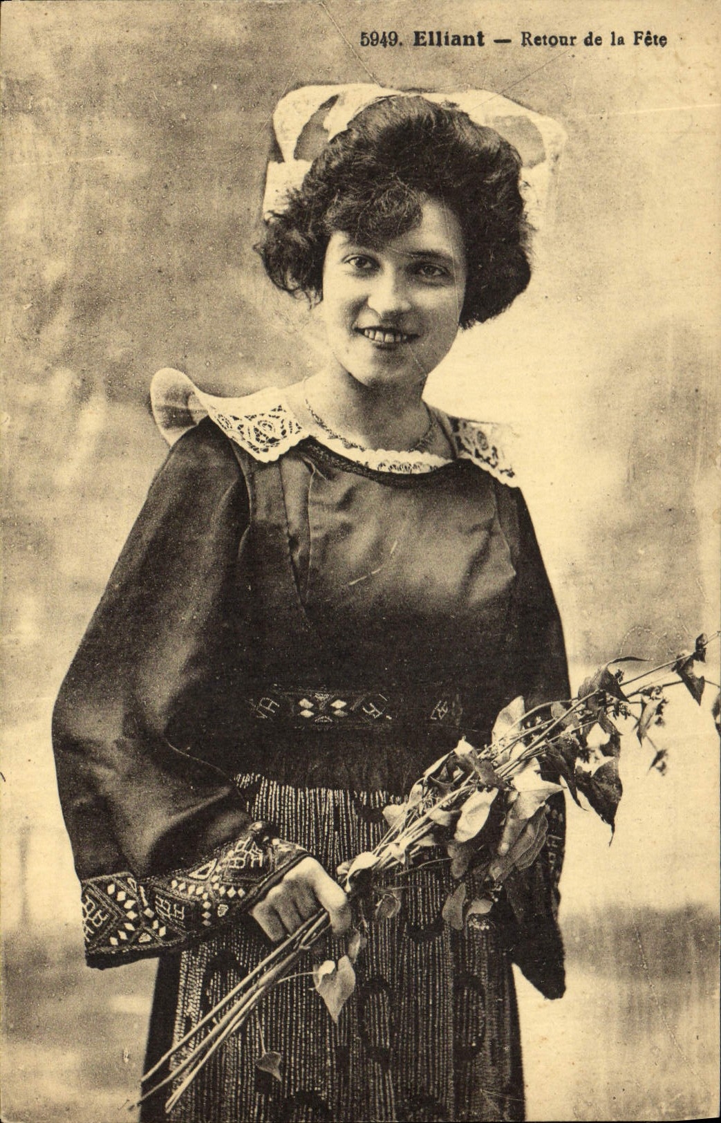 Postal Folclore Elliant Vuelta de la fiesta