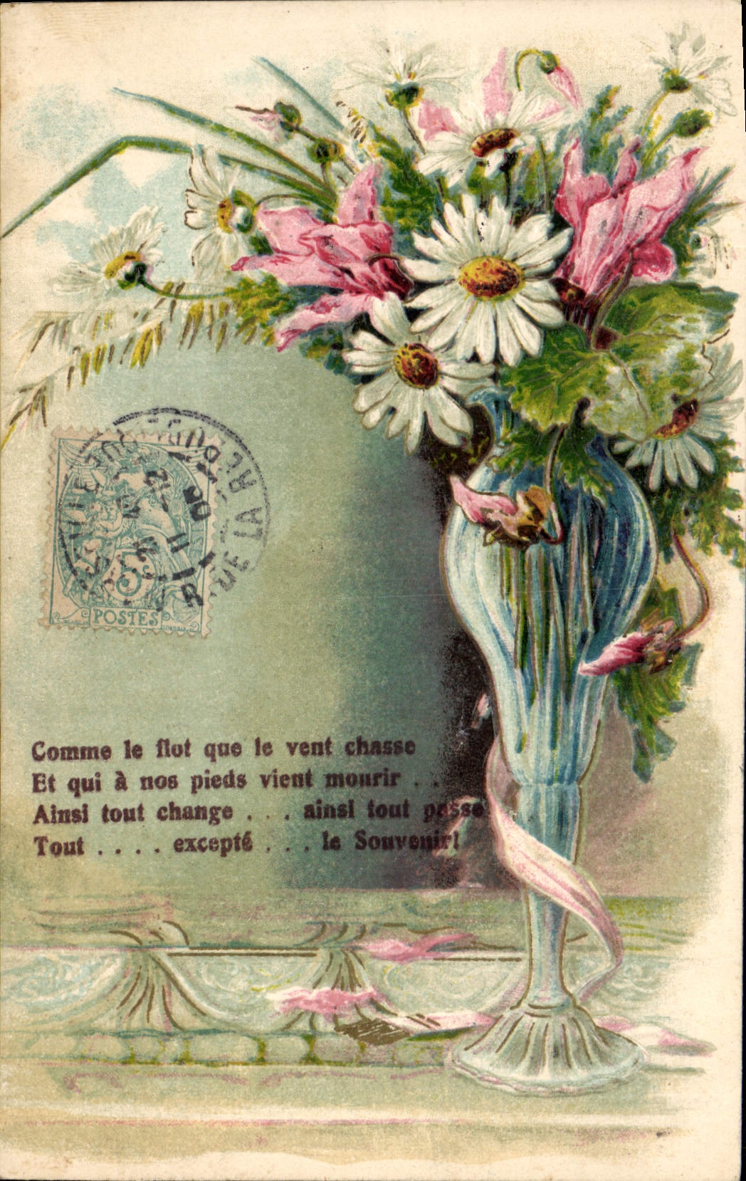 CPA Fantaisie Fleurs 