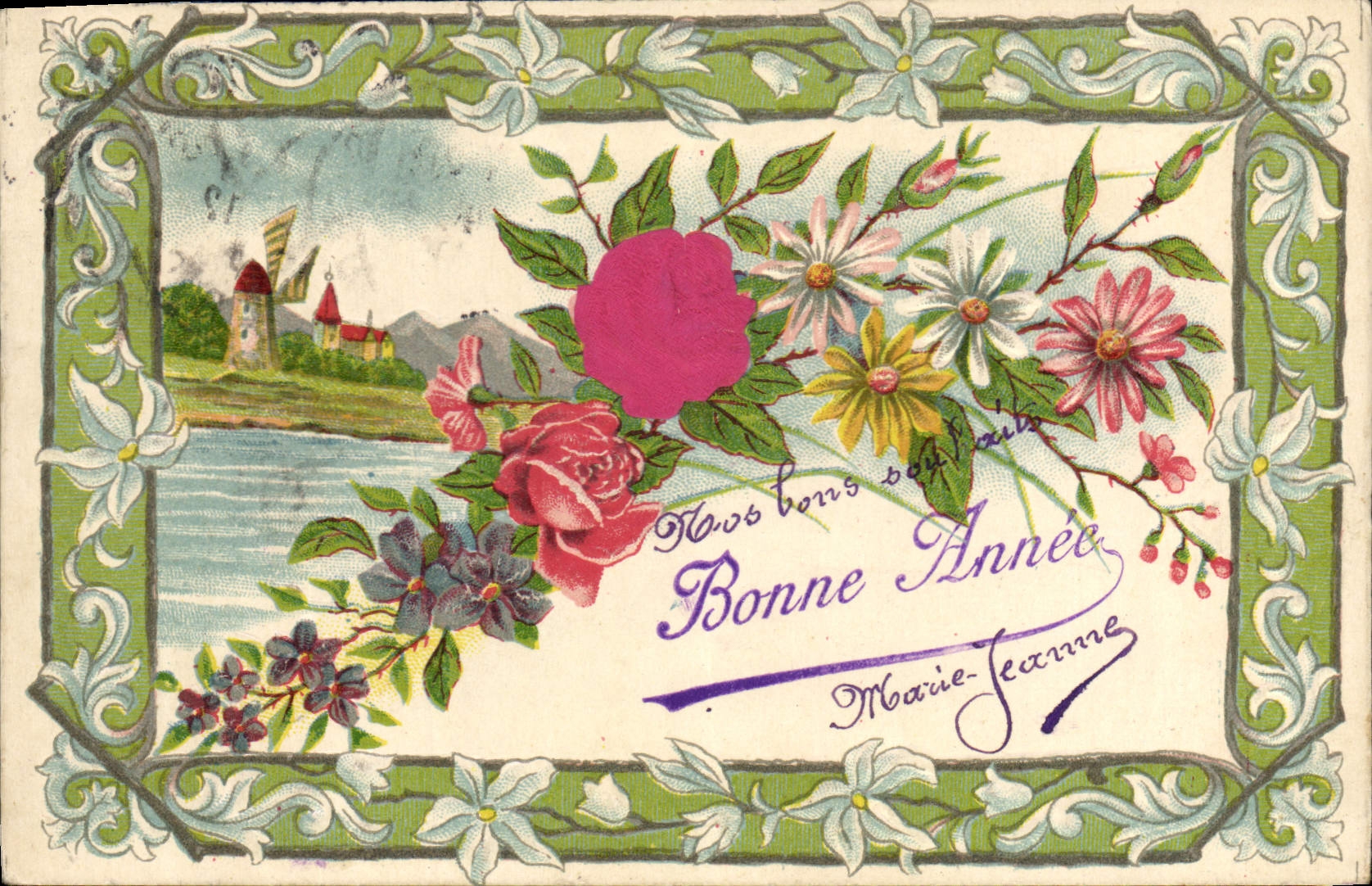 CPA Fantaisie Fleurs 