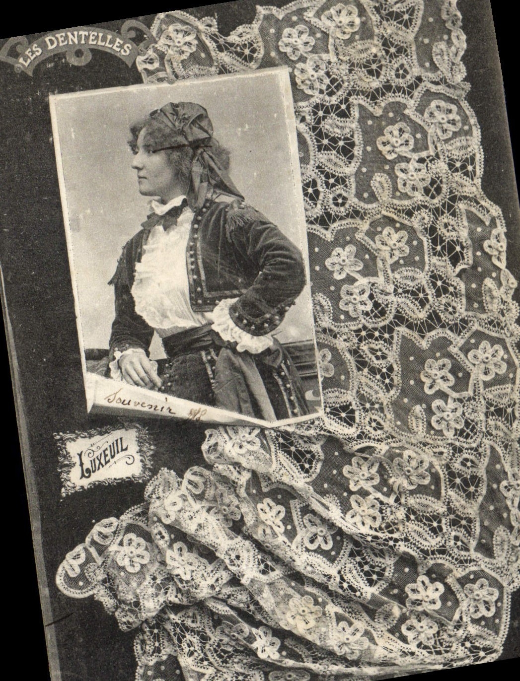 Vintage Postcard Folklore Lace Luxeuil Lacemaker