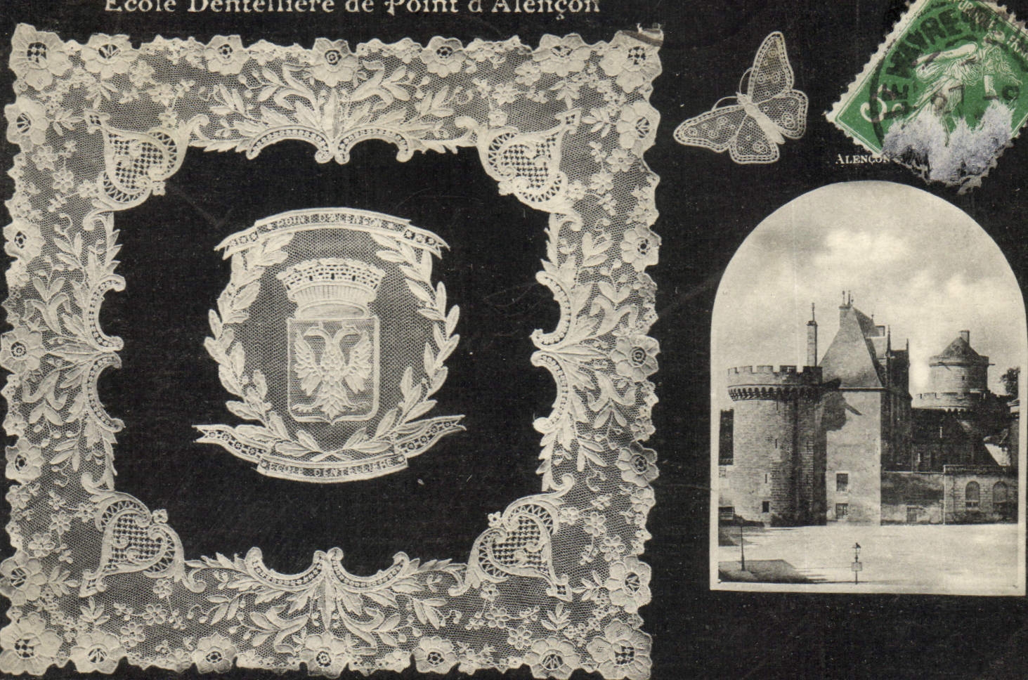 CPA Folklore Dentelle Ecole Dentelliere de Point d'Alencon 