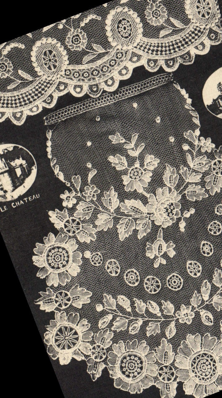 CPA Folklore Dentelle Ecole Dentelliere de Point d'Alencon Le chateau Notre Dame 