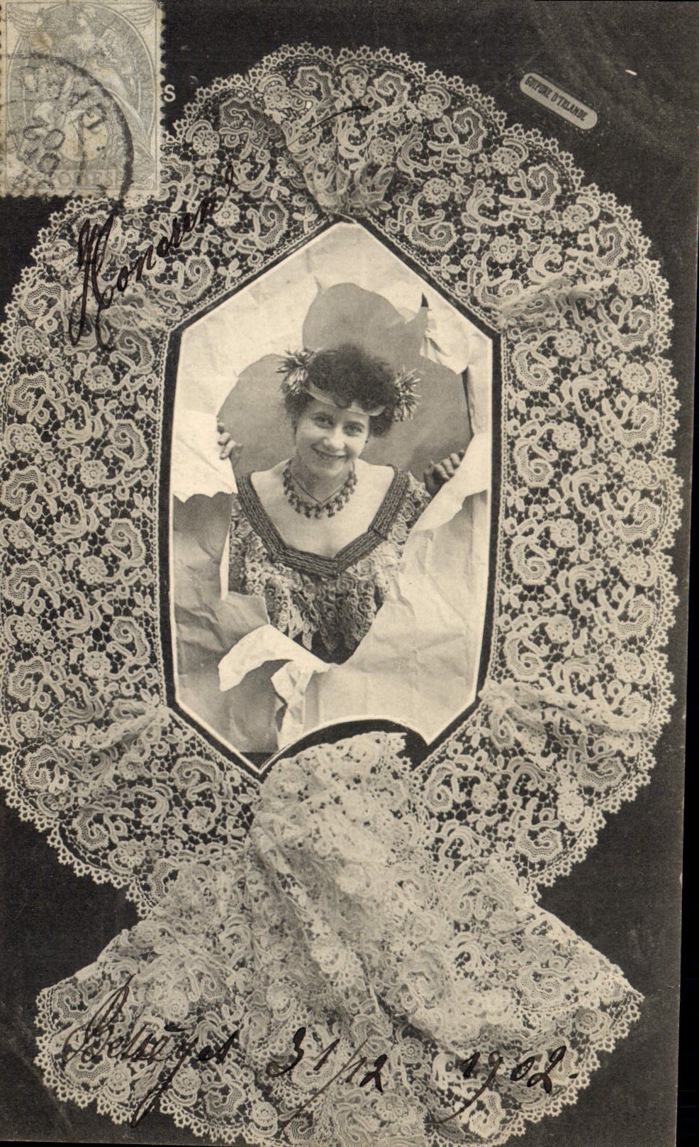 CPA Folklore Dentelle Dentelliere Irlande 