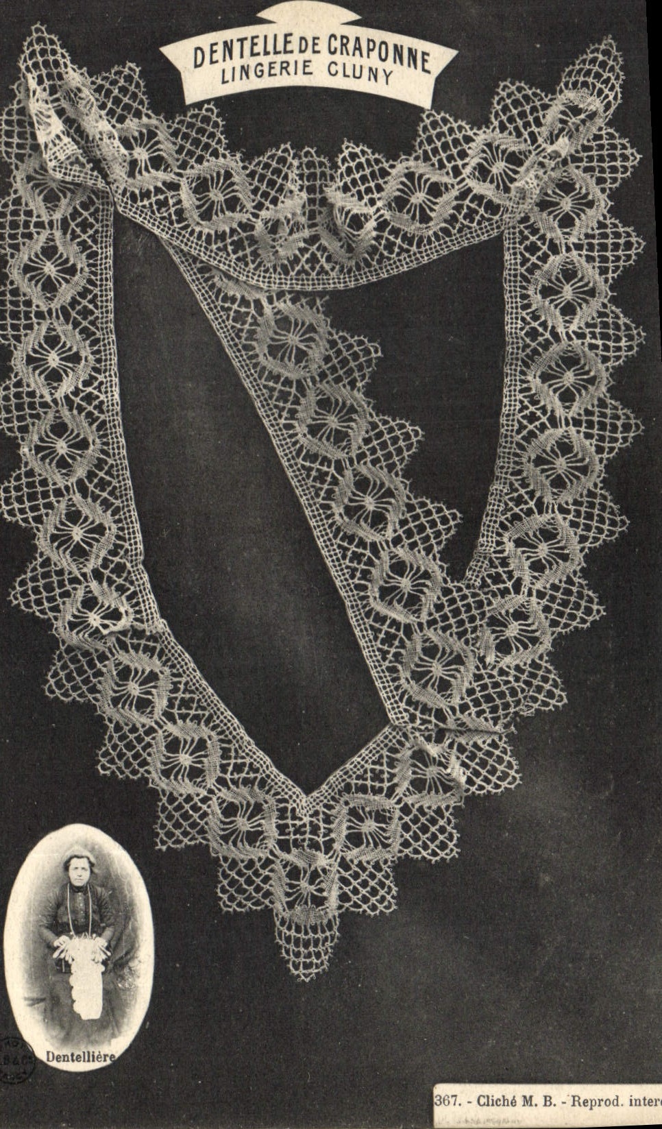 CPA Folklore Dentelle Dentelliere Craponne Lingerie Cluny 