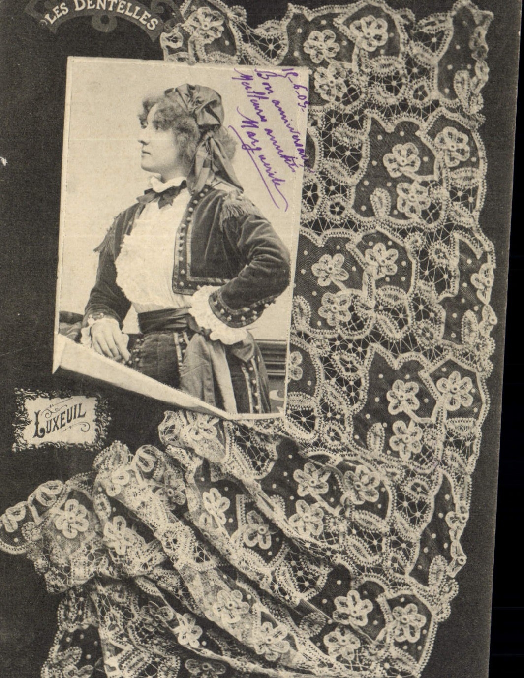 CPA Folklore Dentelle Dentelliere Luxeuil 