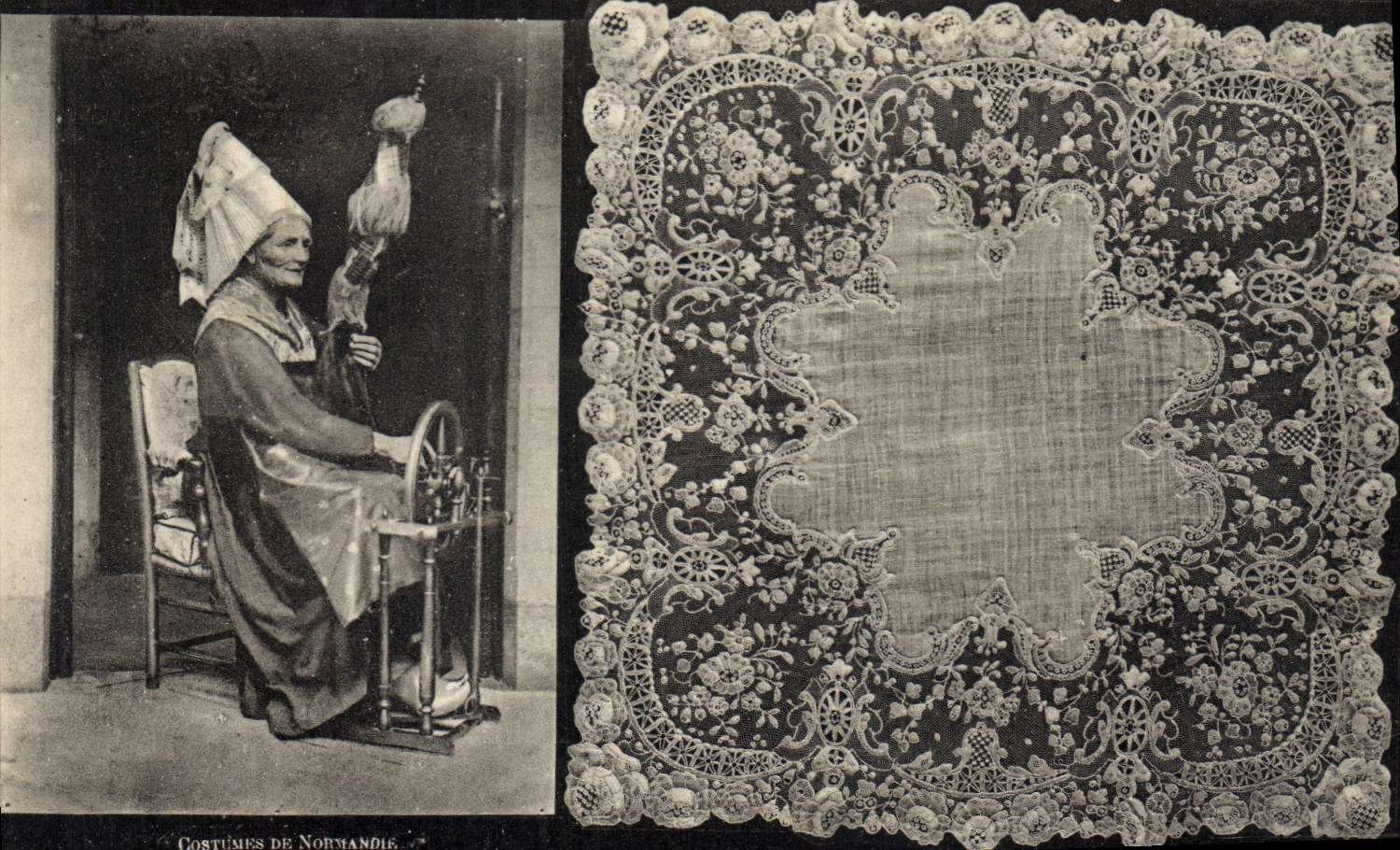 CPA Folklore Dentelle Ecole Dentelliere de Point d'Alencon 