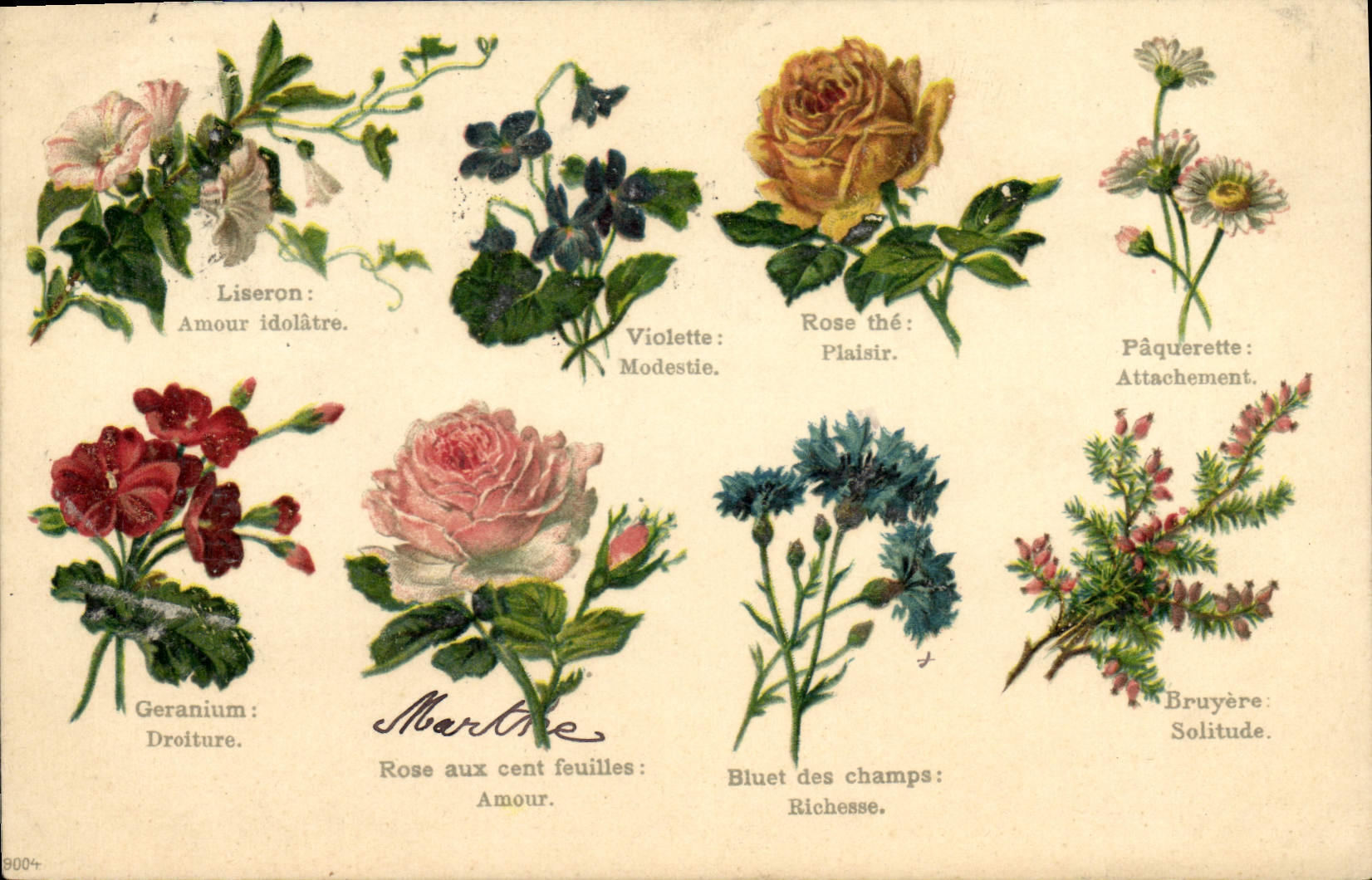 CPA Fantaisie Le langage des Fleurs