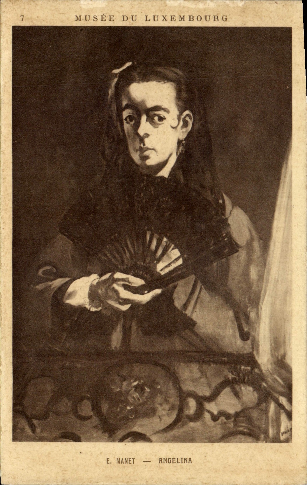 Vintage Postcard Fantasy Range Paris Museum of Luxembourg Manet Angelina