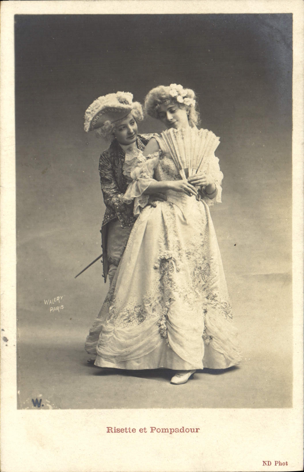 Vintage Postcard Fantasy Range Woman Nice smile and Pompadour