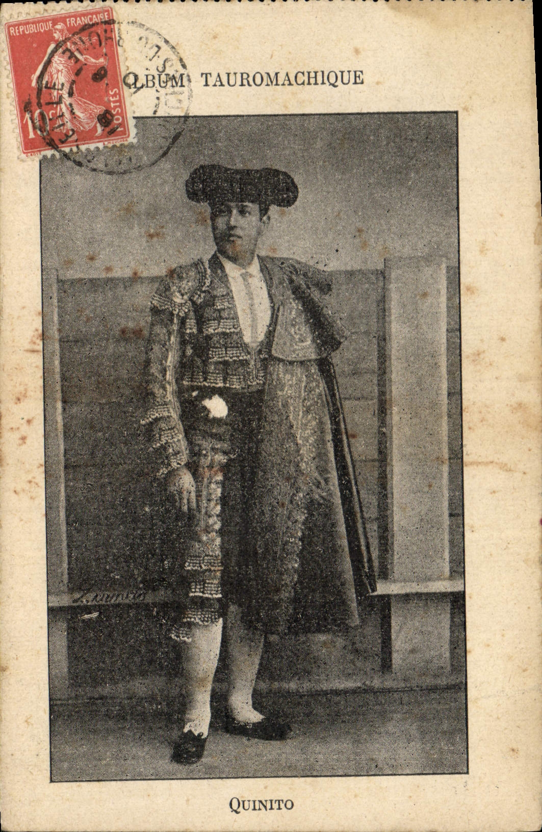 Vintage Postcard Bullfight Bullfight Quinito