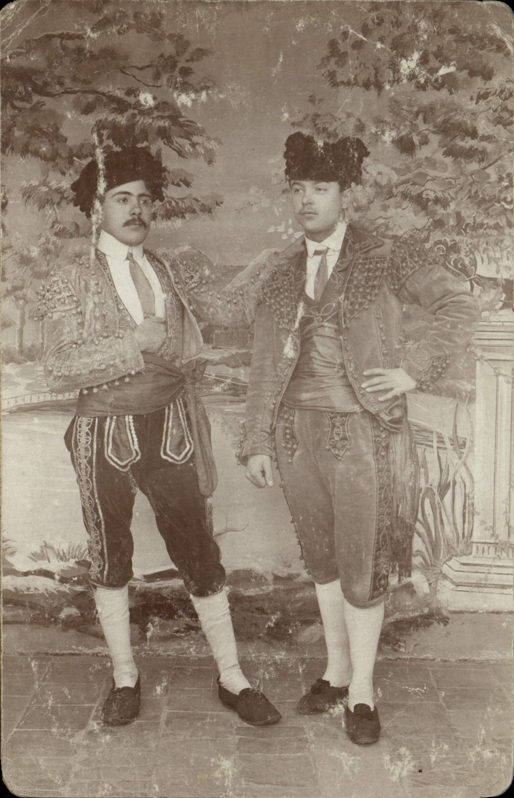 CARTE PHOTO Corrida Course de taureaux Matadors