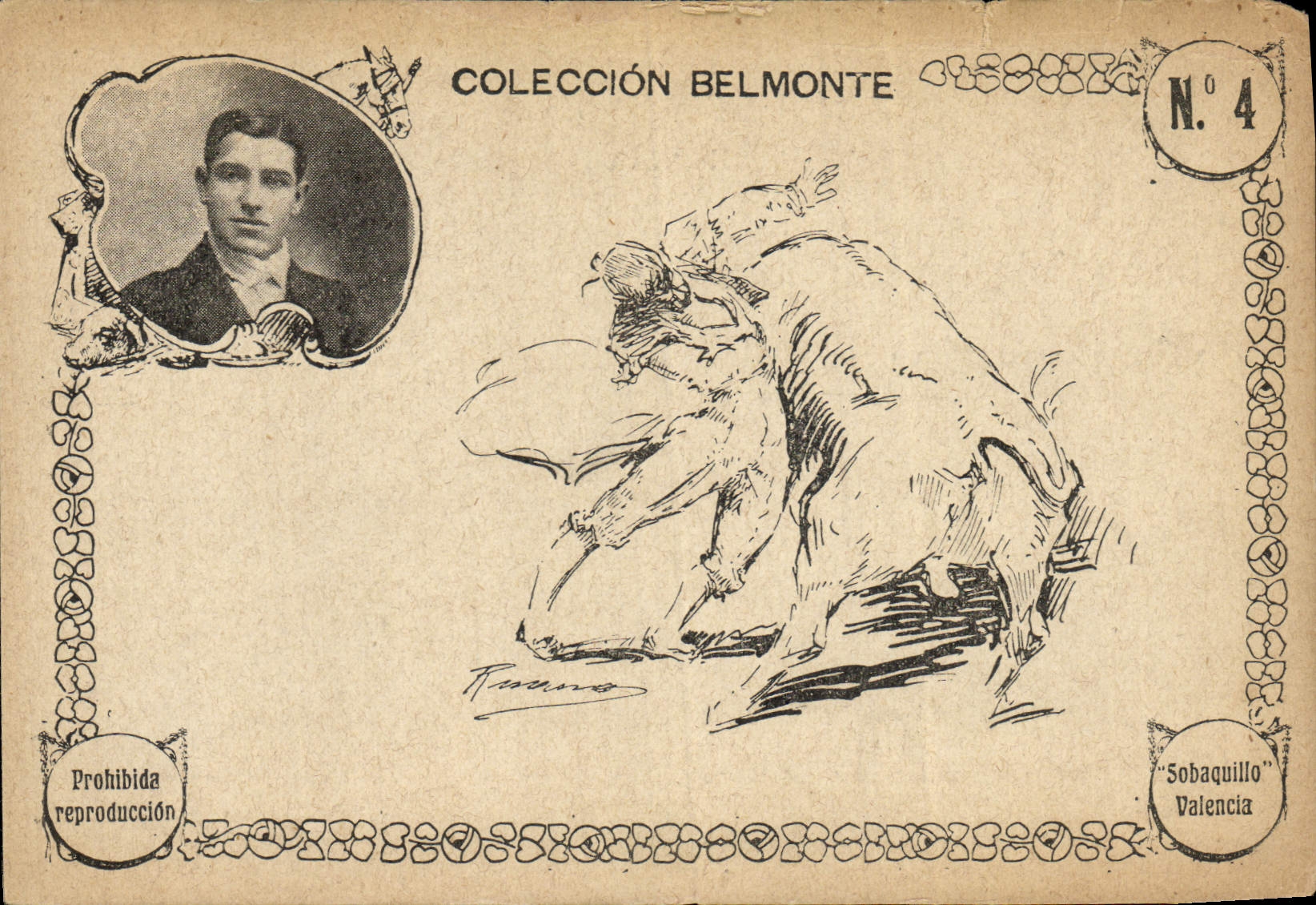 CPA Corrida Course de taureaux Papel Bambu