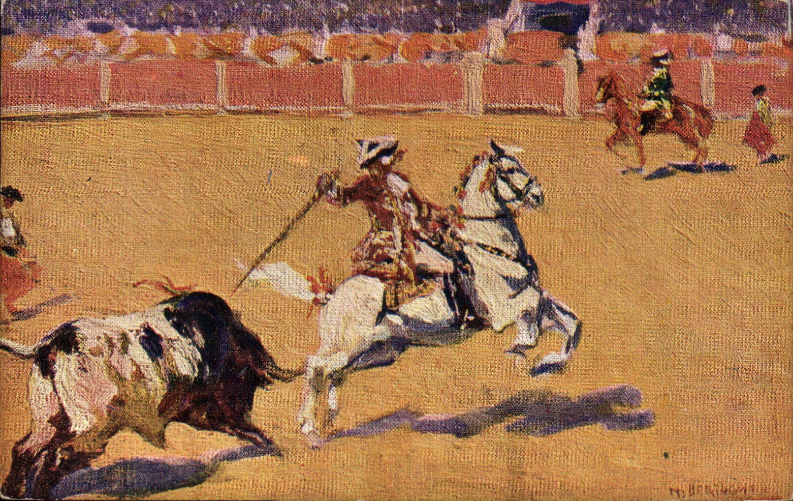 CPA Corrida Course de taureaux Bertuchi