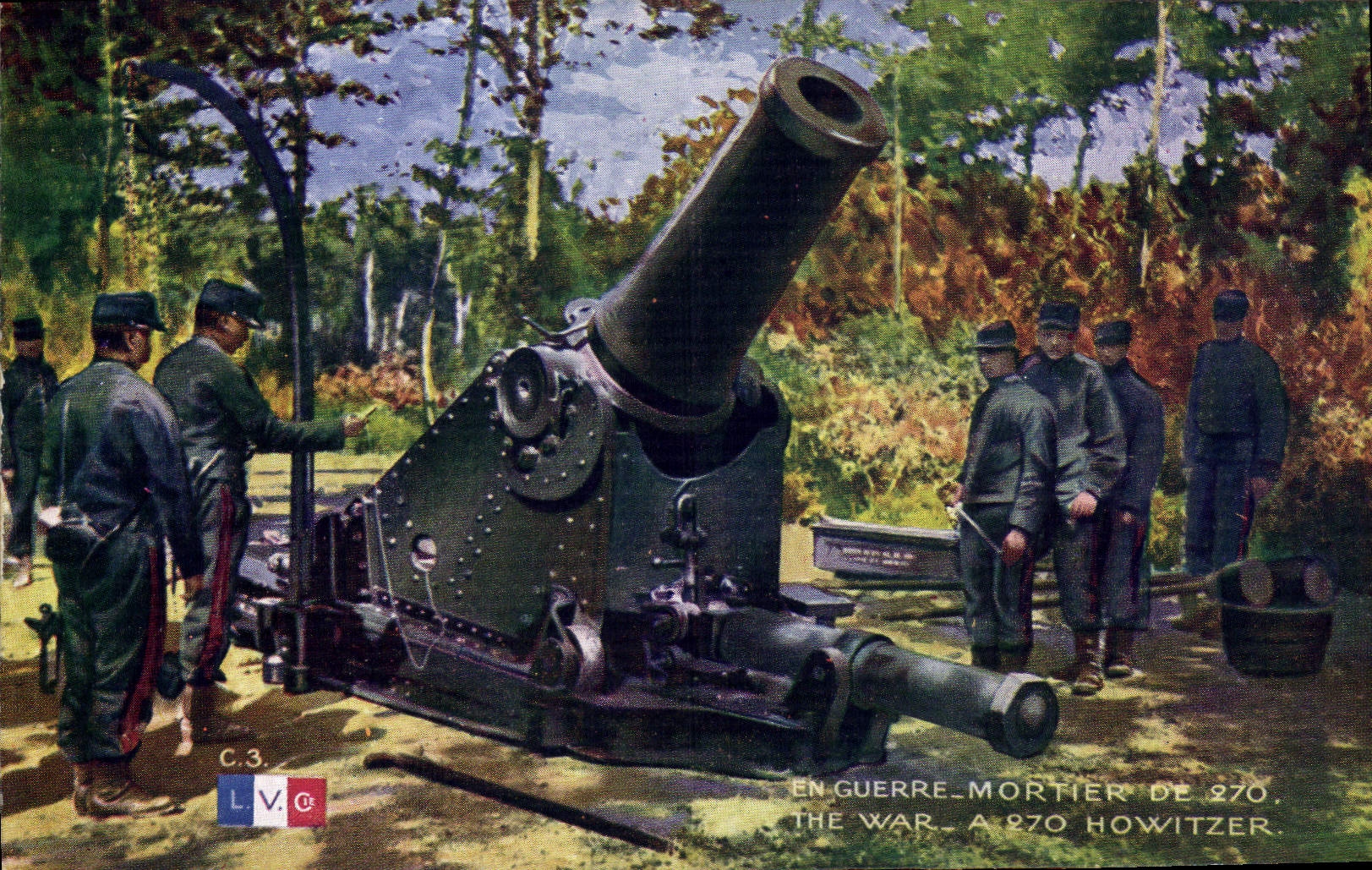 CPA Militaria Mortier de 270 