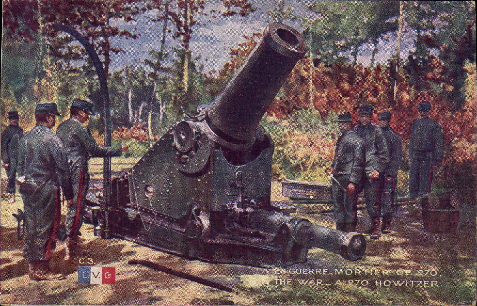 CPA Militaria Mortier de 270 