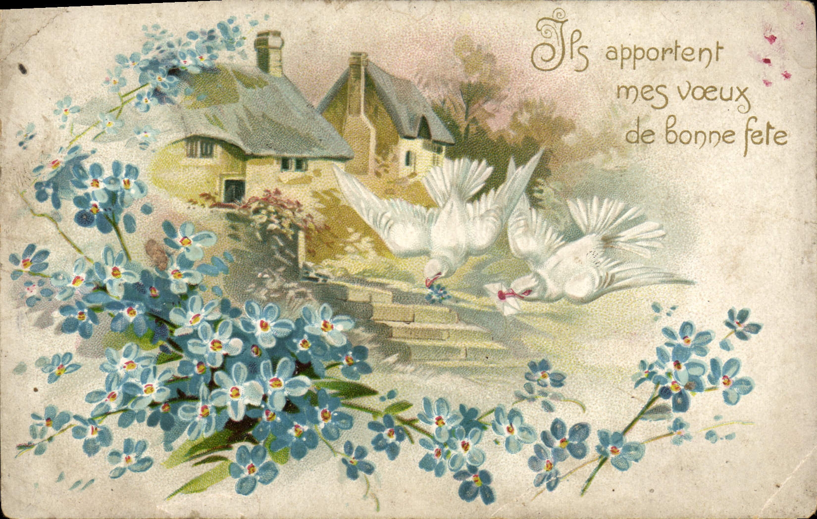 CPA Fantaisie Fleurs Colombes 