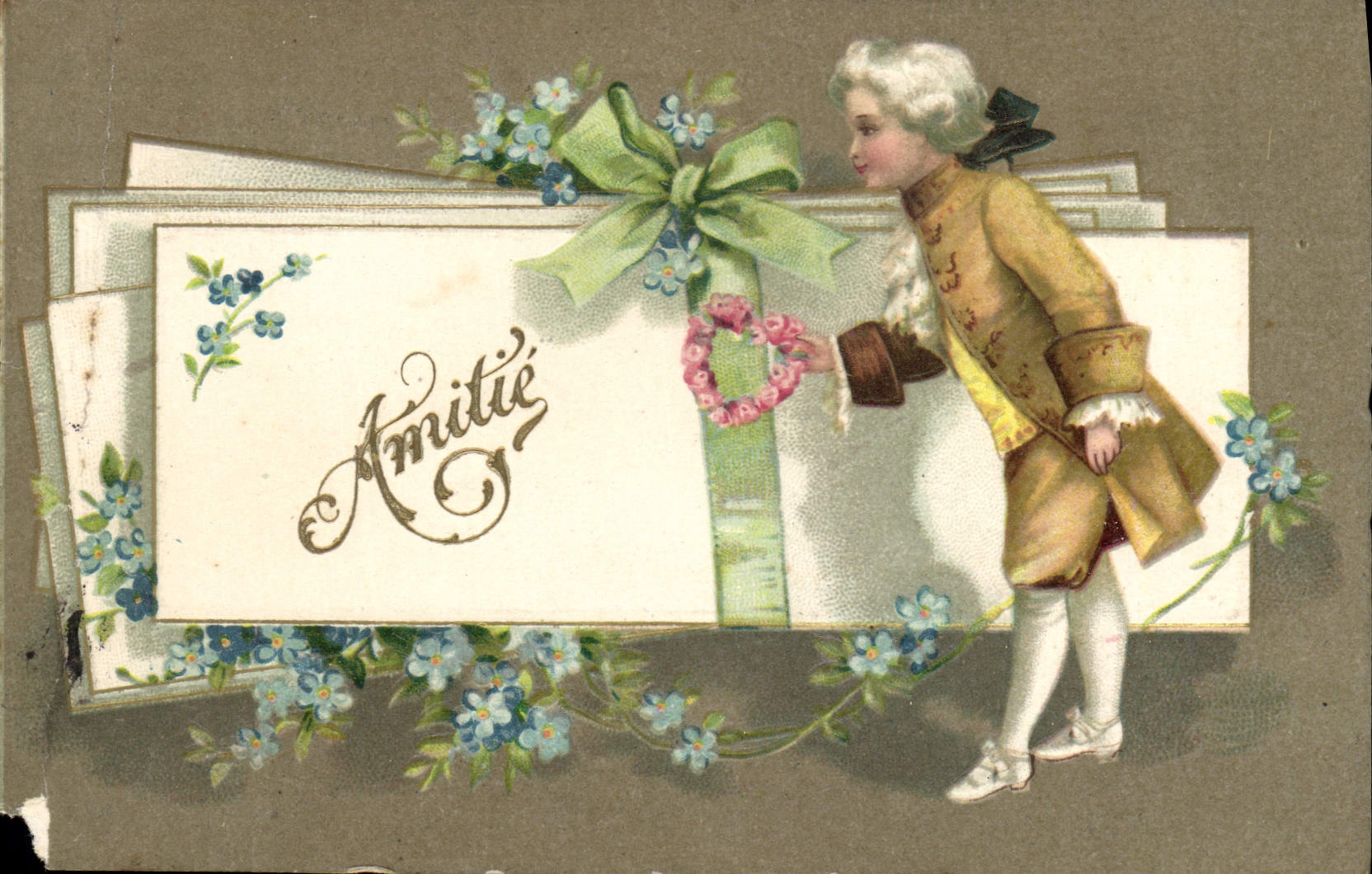 CPA Fantaisie Fleurs Enfant 