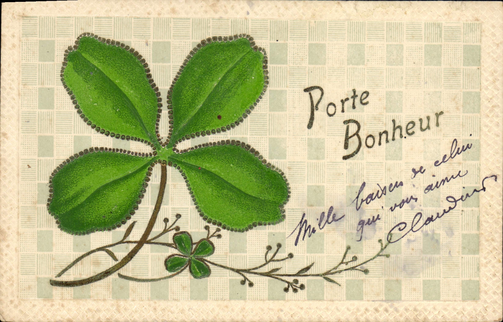 CPA Fantaisie Fleurs Trefle