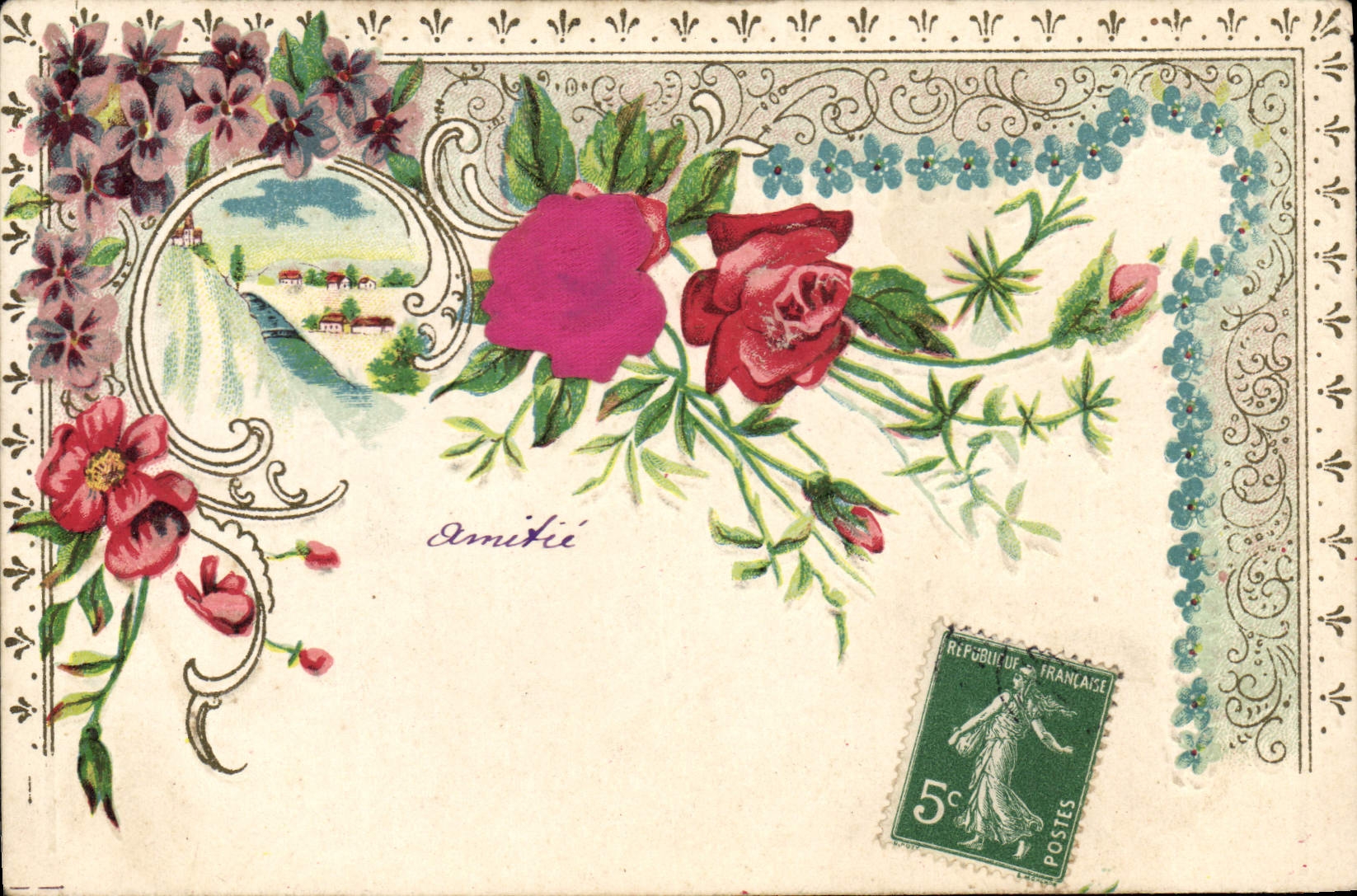 CPA Fantaisie Fleurs 