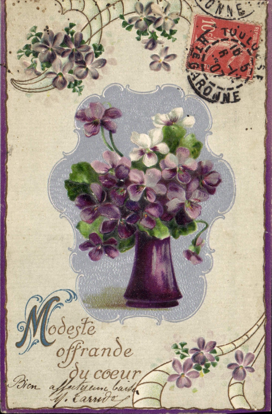 CPA Fantaisie Fleurs 