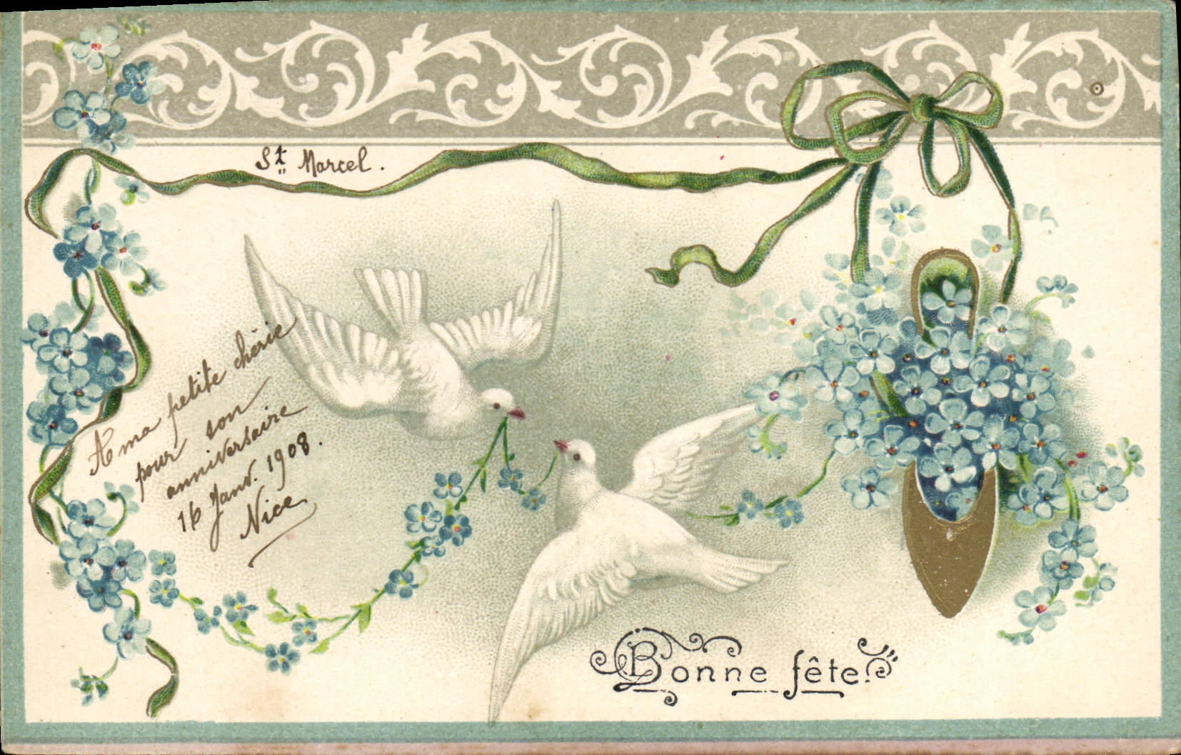 CPA Fantaisie Fleurs Colombes 