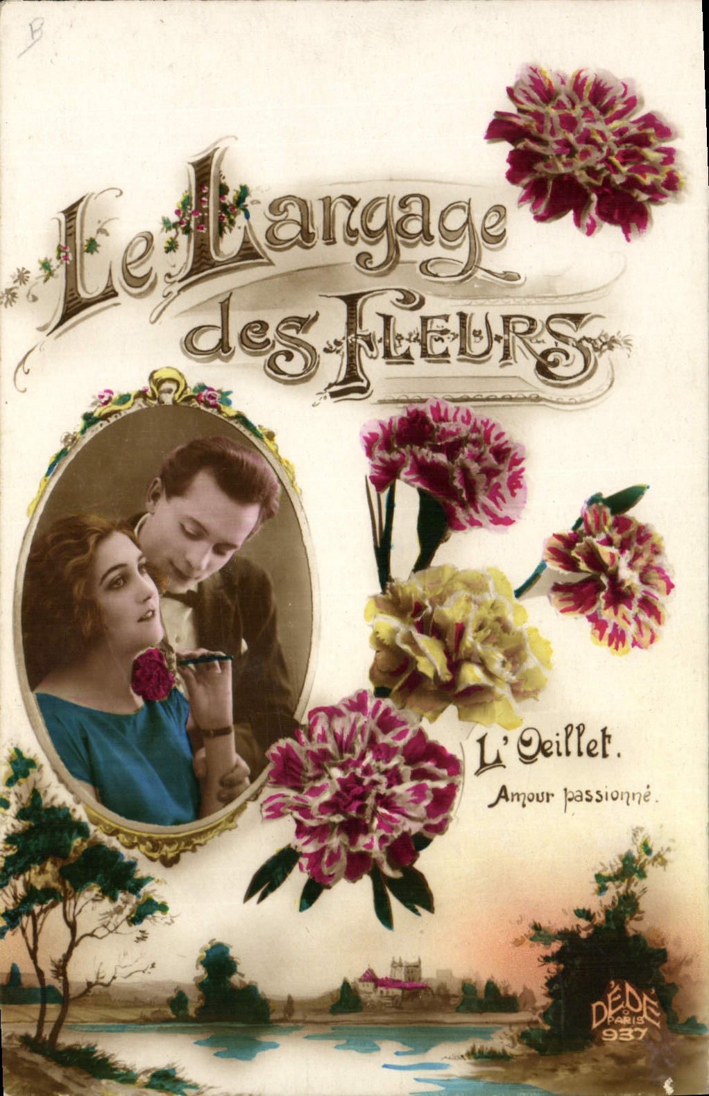 CPA Fantaisie Langage des Fleurs 
