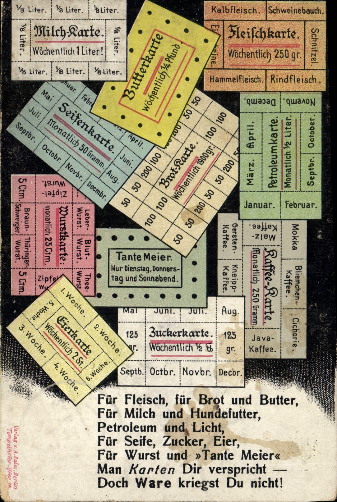 Vintage Postcard Karte Fantasy