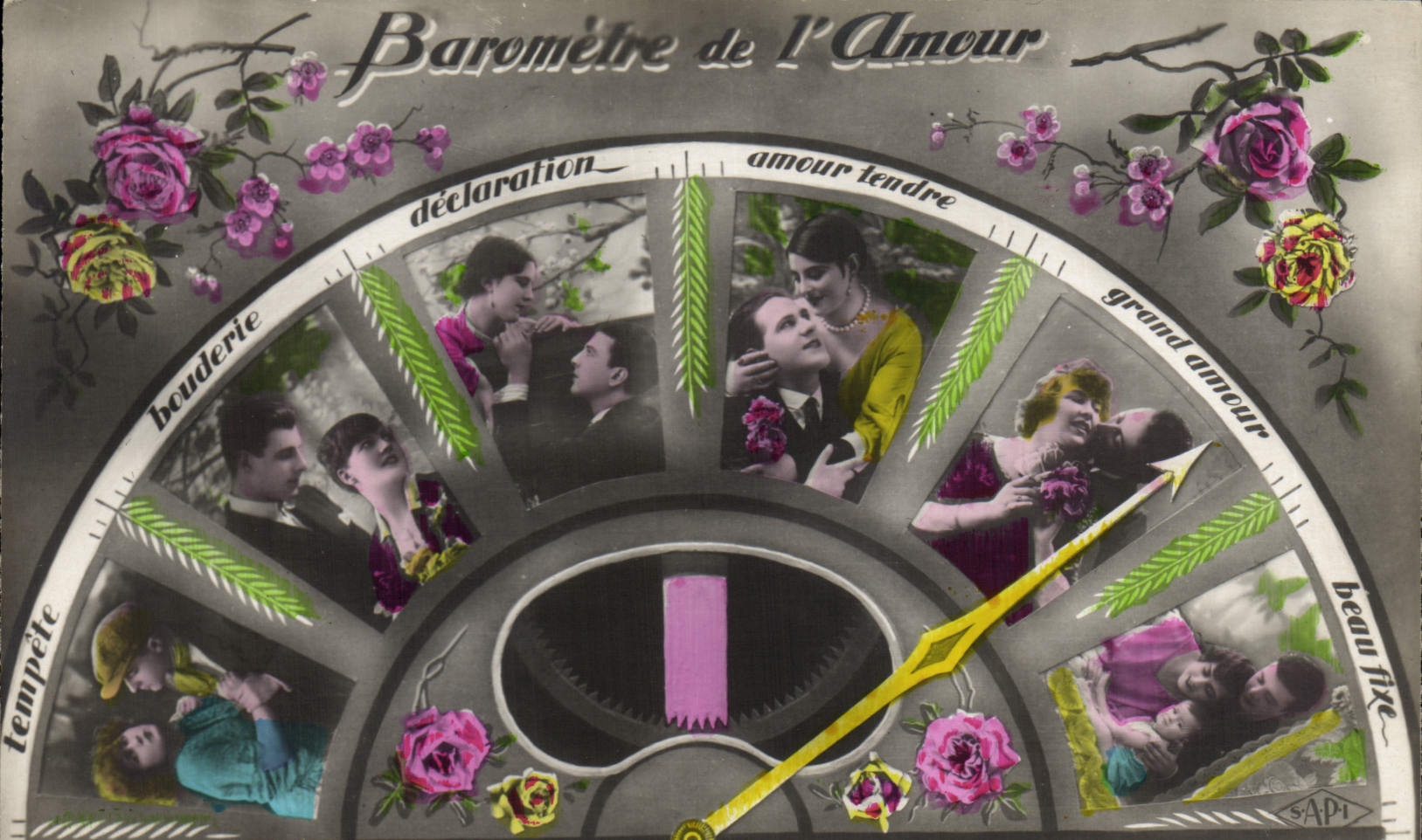 CPA Fantaisie Femme Barometre de l'amour 