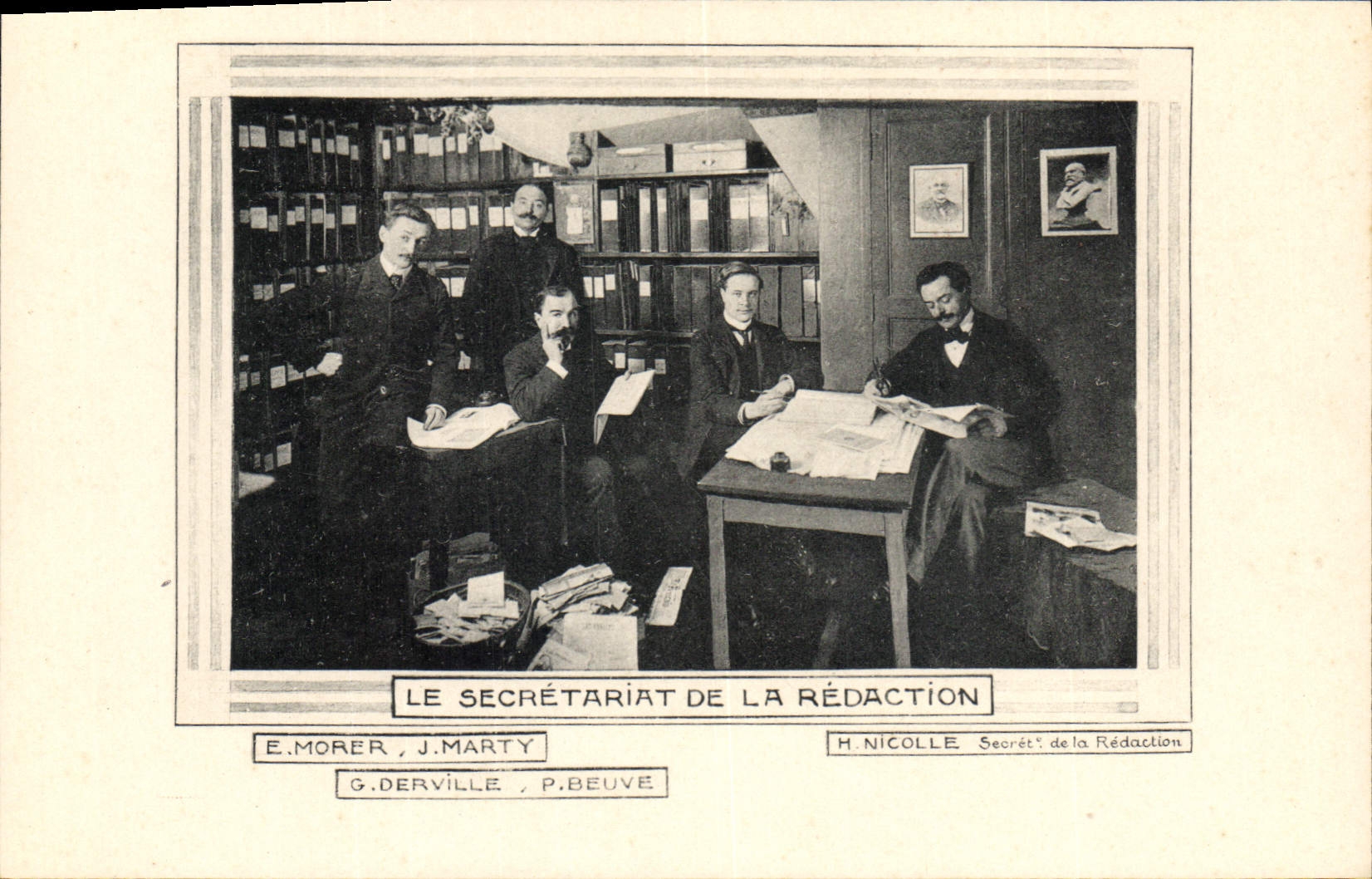 Postal el Secretariado de la Redacción Morer Marty Derville Beuve Nicolle