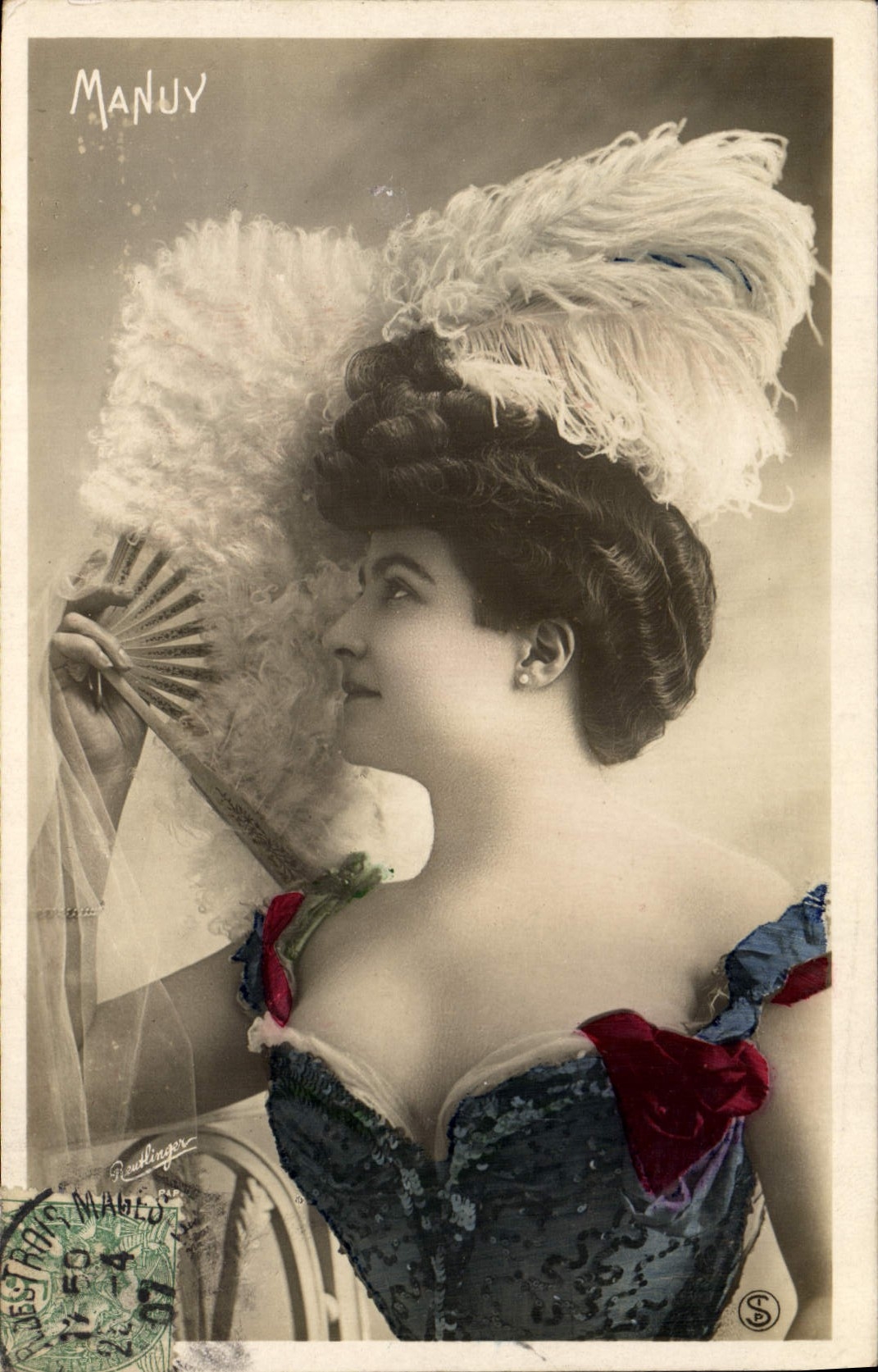 Postal Fantasia Abanico Manuy