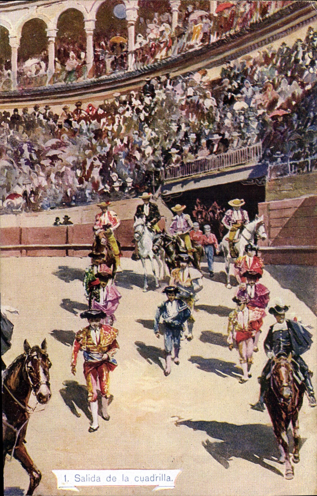 CPA Corrida Course de taureaux Salida de la uadrilla