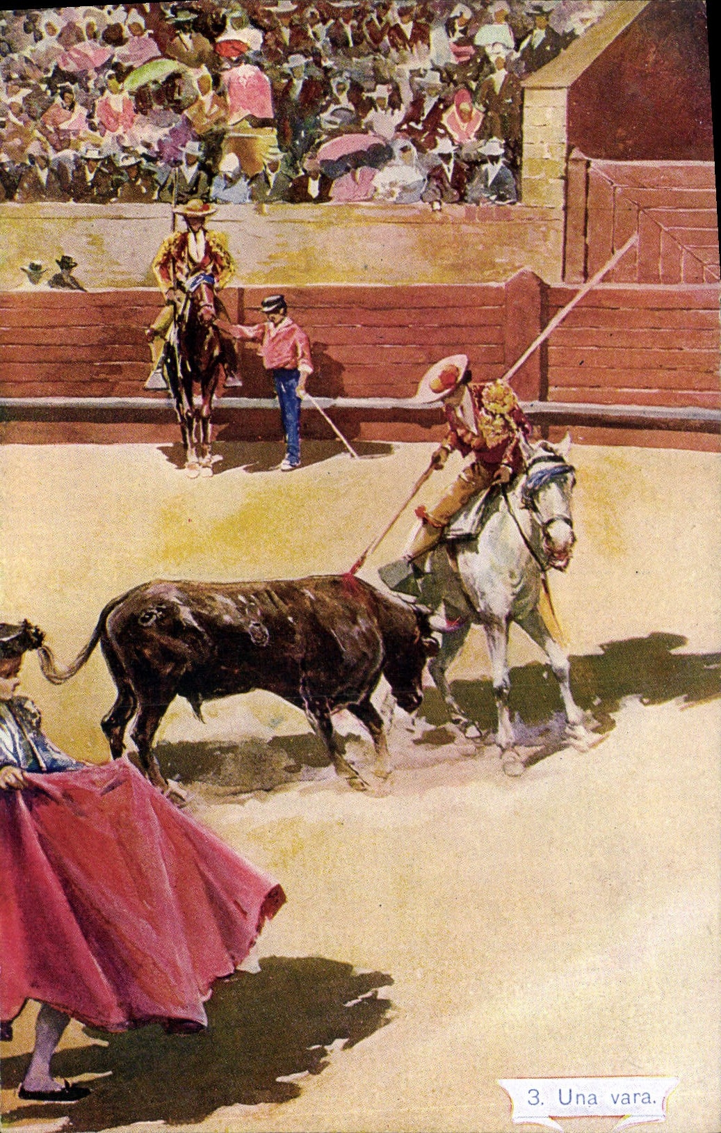 CPA Corrida Course de taureaux Una vara