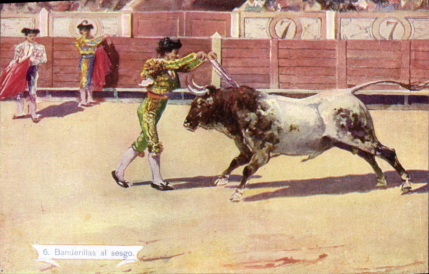 CPA Corrida Course de taureaux Banderillas al sesgo