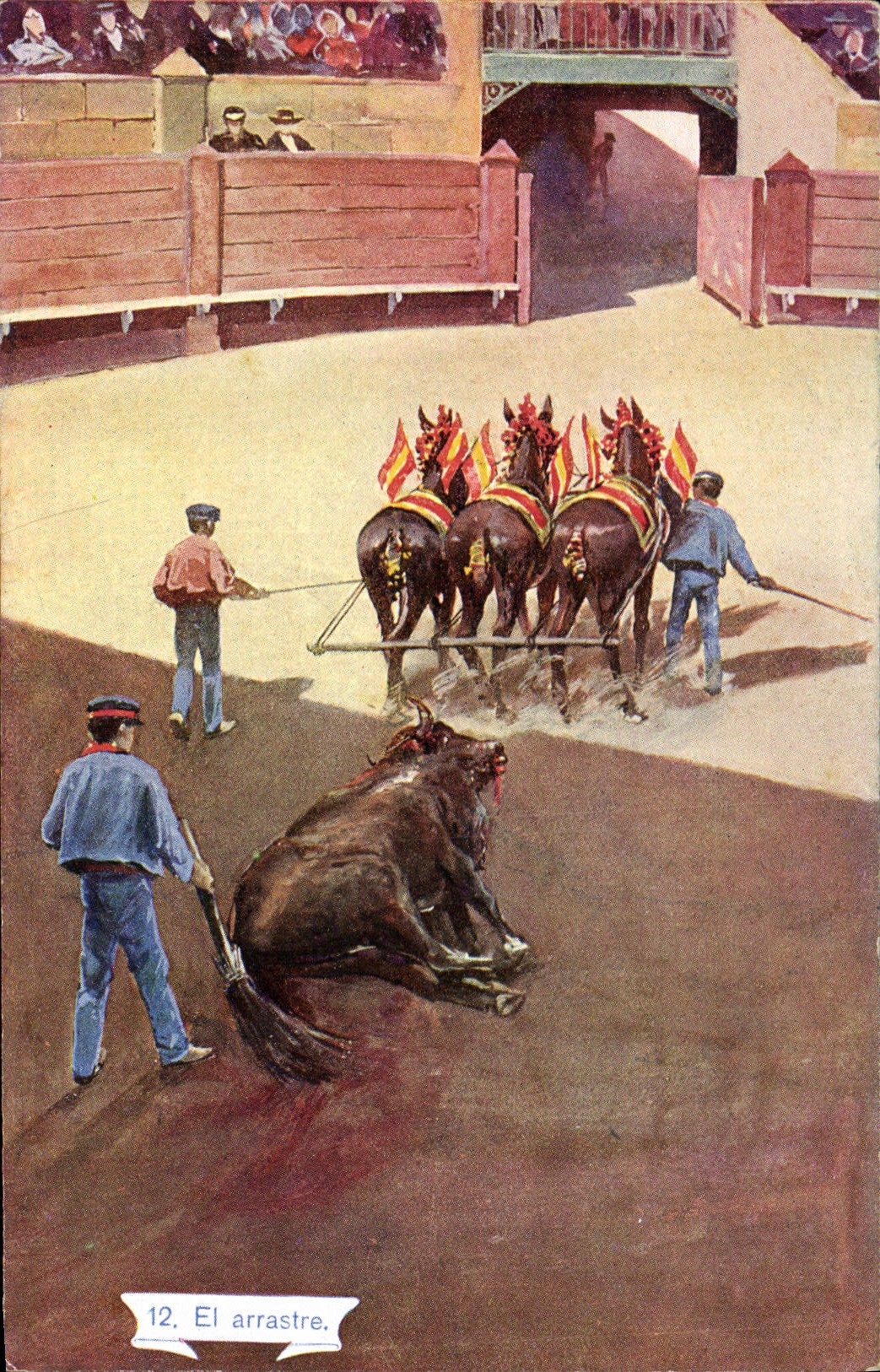 CPA Corrida Course de taureaux El arrastre