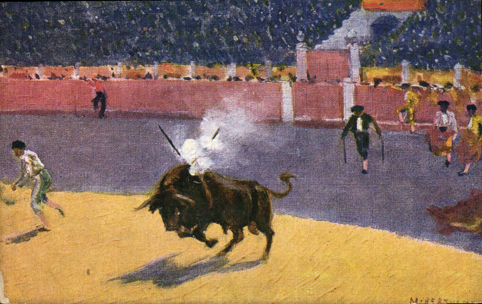 CPA Corrida Course de taureaux 