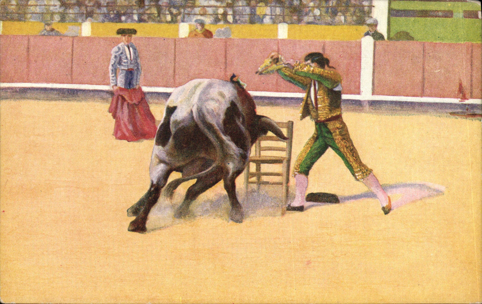 CPA Corrida Course de taureaux 